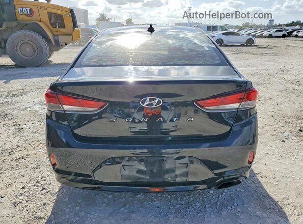 5NPE34AF0JH613862 2018 HYUNDAI SONATA Black Հետևի տեսք