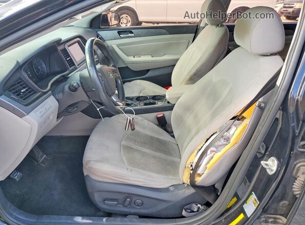 5NPE34AF0JH613862 2018 HYUNDAI SONATA Black Սալոնի դիմացի տեսք