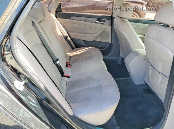 5NPE34AF0JH613862 2018 HYUNDAI SONATA Black Հետևի նստատեղերի տեսք
