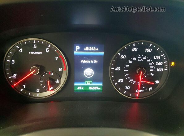 5NPE34AF0JH656372 2018 HYUNDAI SONATA Blue Սարքավորումների վահանակի տեսք