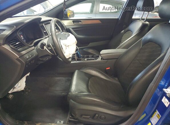 5NPE34AF0JH656372 2018 HYUNDAI SONATA Blue Սալոնի դիմացի տեսք