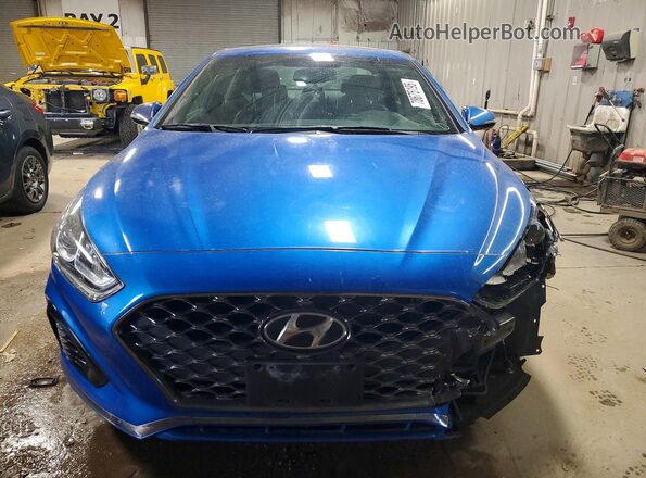 5NPE34AF0JH656372 2018 HYUNDAI SONATA Blue Դիմացի տեսք