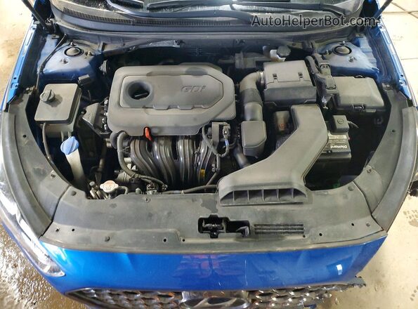 5NPE34AF0JH656372 2018 HYUNDAI SONATA Blue Սալոնի հետևի տեսք