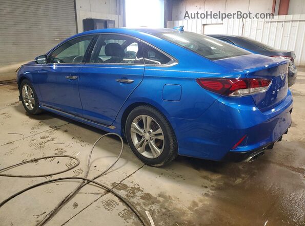 5NPE34AF0JH656372 2018 HYUNDAI SONATA Blue Հետևի ձախ