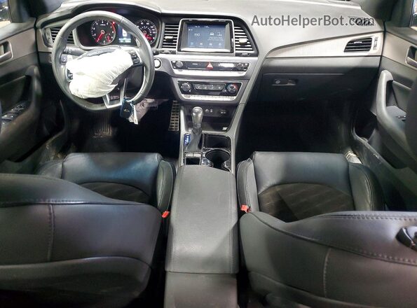 5NPE34AF0JH656372 2018 HYUNDAI SONATA Blue Առջևի վահանակի տեսք