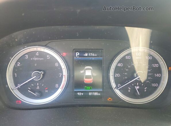 5NPE34AF0JH665573 2018 HYUNDAI SONATA Серый Вид щитка приборов