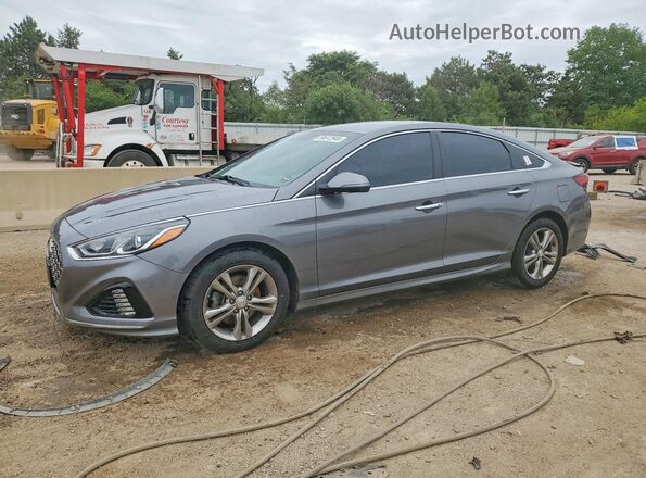 5NPE34AF0KH797217 2019 HYUNDAI SONATA Серый Передняя левая четверть