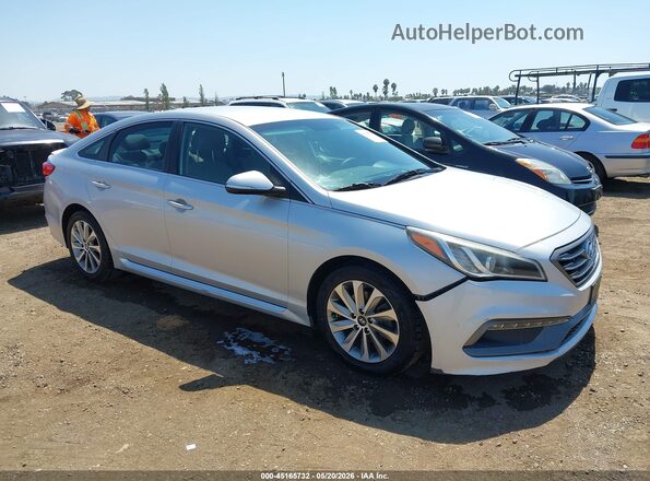 5NPE34AF1HH545808 2017 HYUNDAI SONATA Серебряный Передняя правая четверть