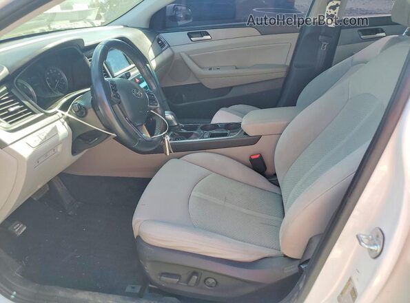 5NPE34AF1JH604331 2018 HYUNDAI SONATA White Vista interior delantera