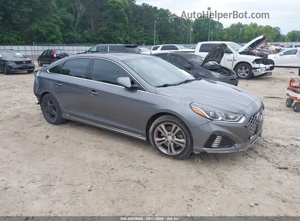 5NPE34AF1JH706843 2018 HYUNDAI SONATA Серый Передняя правая четверть