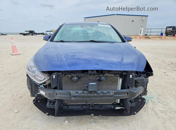 5NPE34AF1KH782824 2019 HYUNDAI SONATA Blue წინა ხედი