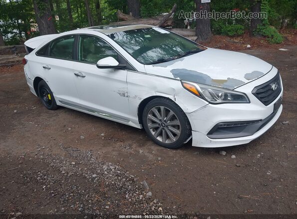 5NPE34AF2GH436109 2016 HYUNDAI SONATA Белый Передняя правая четверть