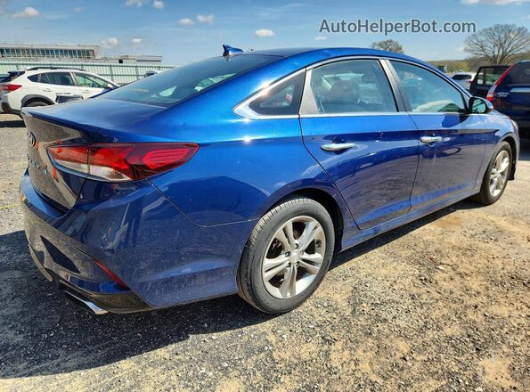 5NPE34AF2JH632915 2018 HYUNDAI SONATA Синий Задняя правая четверть