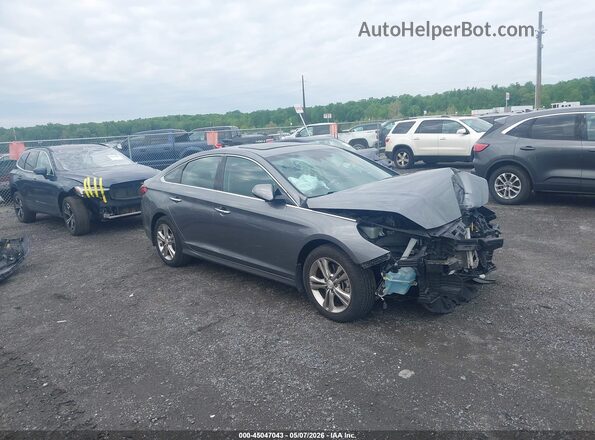 5NPE34AF2KH731445 2019 HYUNDAI SONATA Серый Передняя правая четверть