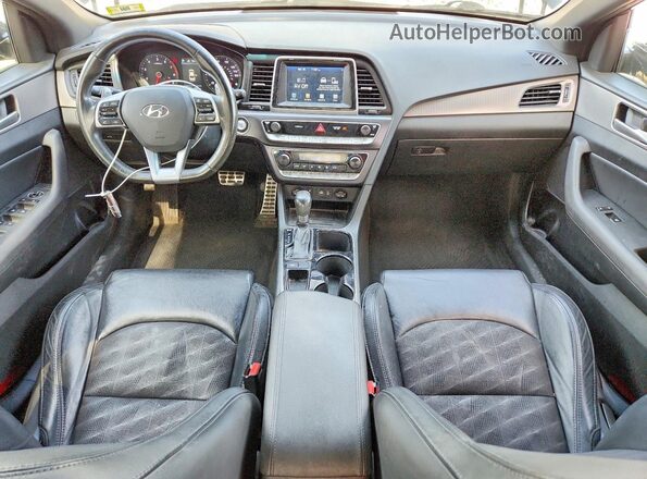 5NPE34AF2KH761609 2019 HYUNDAI SONATA Черный Вид панели приборов