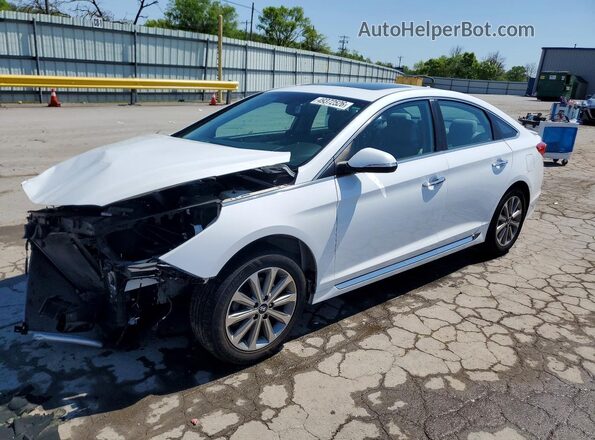 5NPE34AF3HH466916 2017 HYUNDAI SONATA Белый Передняя левая четверть