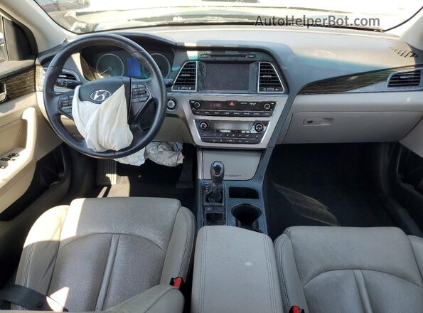 5NPE34AF3HH466916 2017 HYUNDAI SONATA Белый Вид панели приборов