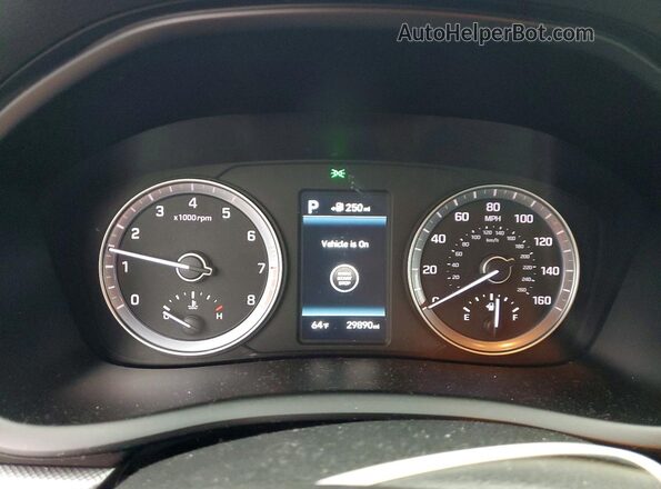 5NPE34AF3JH642319 2018 HYUNDAI SONATA Черный Вид щитка приборов
