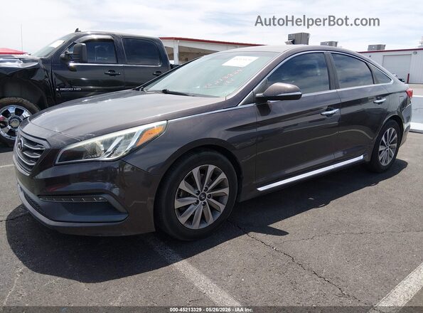 5NPE34AF4GH261099 2016 HYUNDAI SONATA Серый Передняя левая четверть