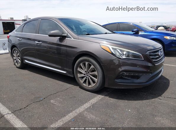 5NPE34AF4GH261099 2016 HYUNDAI SONATA Серый Передняя правая четверть