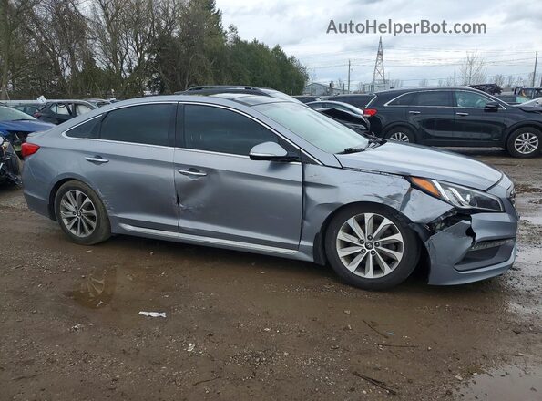 5NPE34AF4GH288707 2016 HYUNDAI SONOTA Silver Przód prawy