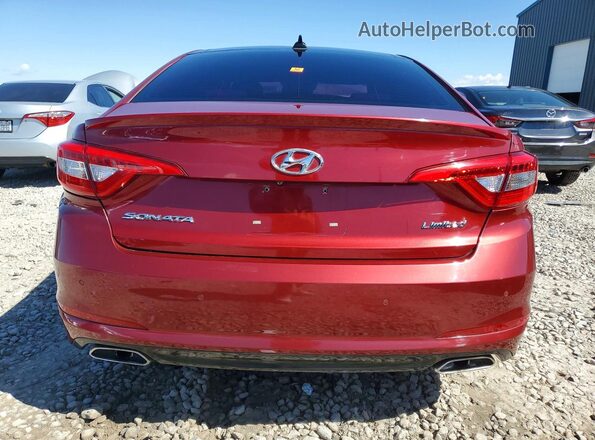 5NPE34AF4GH324119 2016 HYUNDAI SONATA Red უკანა ხედი
