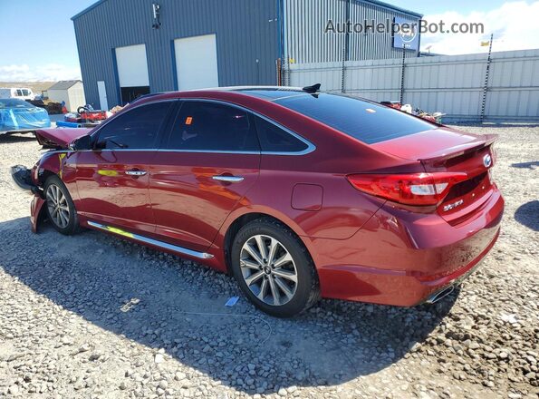 5NPE34AF4GH324119 2016 HYUNDAI SONATA Red უკანა მარცხენა