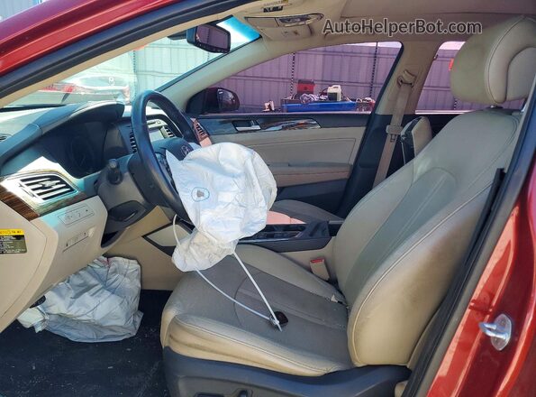5NPE34AF4GH324119 2016 HYUNDAI SONATA Red წინა სალონის ხედი