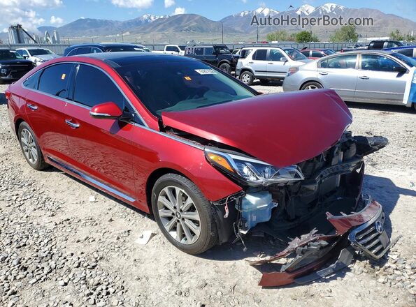 5NPE34AF4GH324119 2016 HYUNDAI SONATA Red წინა მარჯვენა