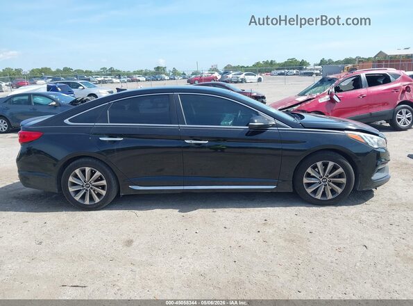 5NPE34AF4GH427802 2016 HYUNDAI SONATA Черный Вид задней части салона