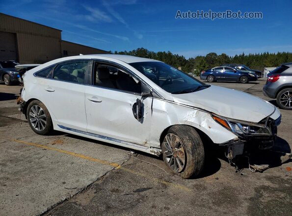 5NPE34AF4HH515007 2017 HYUNDAI SONATA Белый Передняя правая четверть