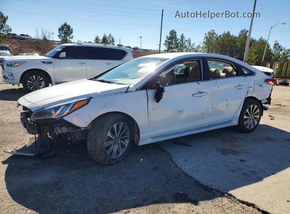 5NPE34AF4HH515007 2017 HYUNDAI SONATA Белый Передняя левая четверть