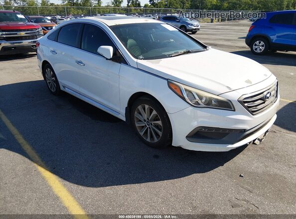 5NPE34AF5HH441452 2017 HYUNDAI SONATA White Przód prawy
