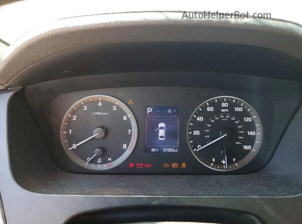 5NPE34AF5HH451348 2017 HYUNDAI SONATA Brown Widok zestawu wskaźników