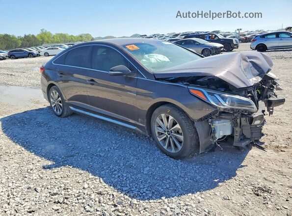 5NPE34AF5HH451348 2017 HYUNDAI SONATA Brown Przód prawy