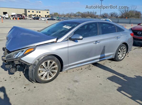 5NPE34AF5HH452998 2017 HYUNDAI SONATA Silver Vista tres cuartos delantera izquierda