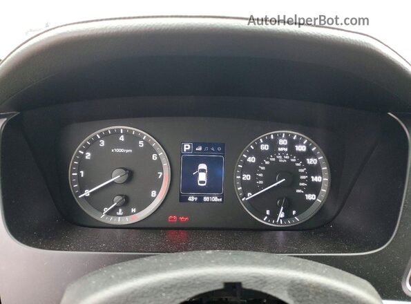 5NPE34AF5HH487735 2017 HYUNDAI SONATA Белый Вид щитка приборов