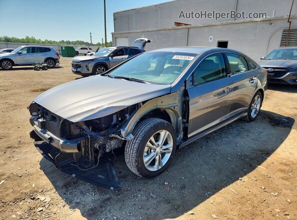 5NPE34AF5JH613985 2018 HYUNDAI SONATA Gray Vista tres cuartos delantera izquierda