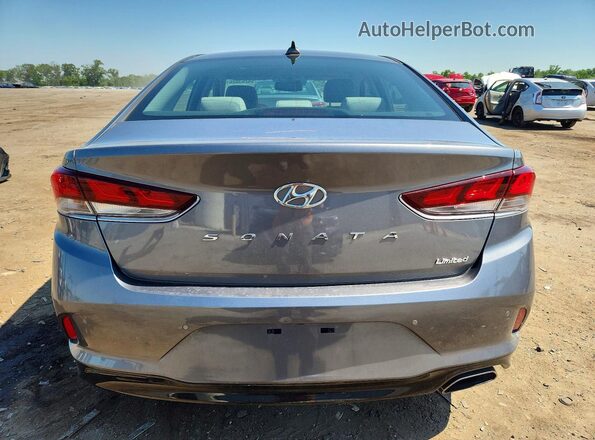 5NPE34AF5JH613985 2018 HYUNDAI SONATA Gray Vista trasera