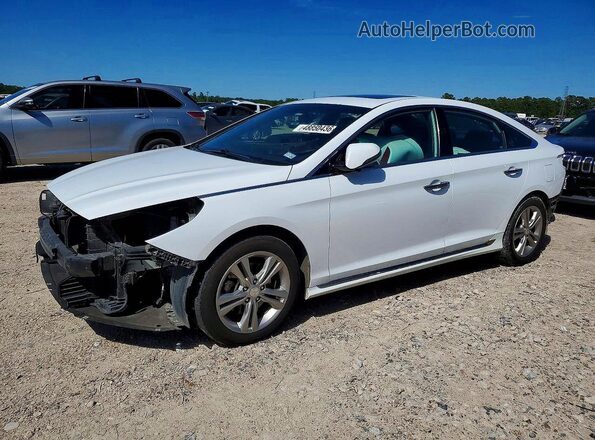 5NPE34AF5JH720454 2018 HYUNDAI SONATA Белый Передняя левая четверть