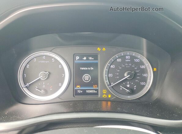 5NPE34AF5KH779800 2019 HYUNDAI SONATA Серый Вид щитка приборов