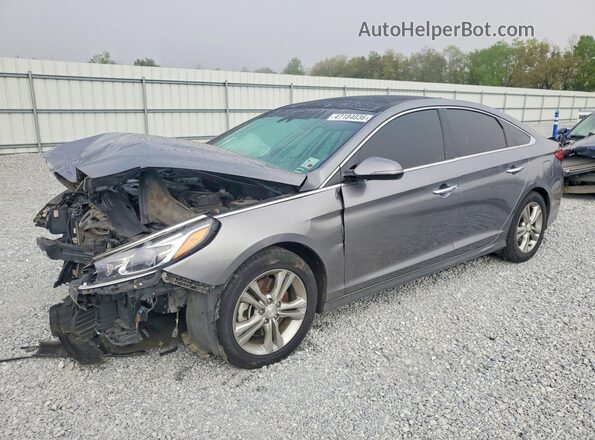 5NPE34AF5KH779800 2019 HYUNDAI SONATA Серый Передняя левая четверть