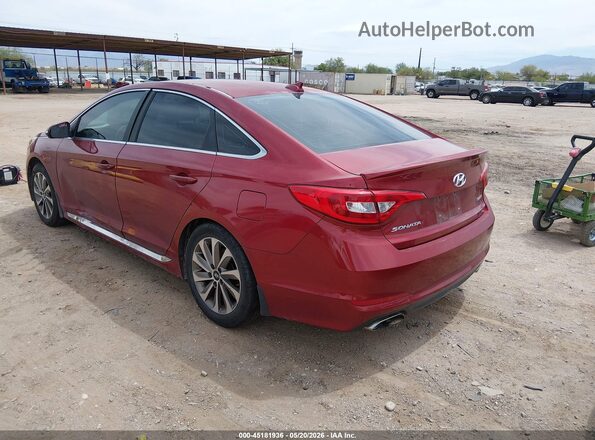 5NPE34AF6GH352634 2016 HYUNDAI SONATA Burgundy Tył lewy