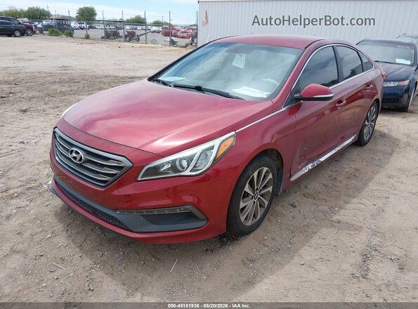 5NPE34AF6GH352634 2016 HYUNDAI SONATA Burgundy Przód lewy