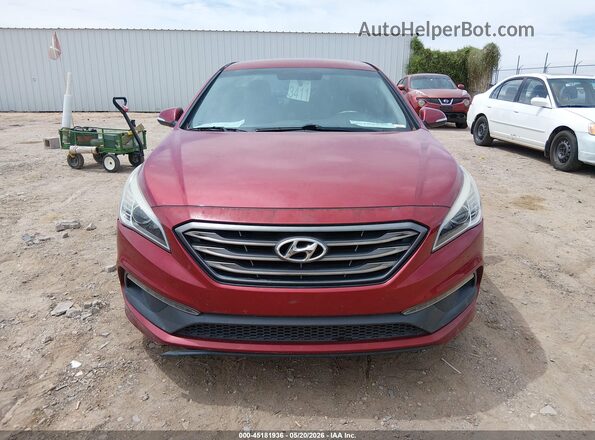 5NPE34AF6GH352634 2016 HYUNDAI SONATA Burgundy Widok zestawu wskaźników