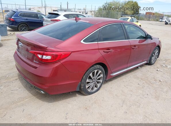 5NPE34AF6GH352634 2016 HYUNDAI SONATA Burgundy Tył prawy