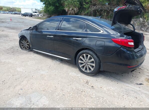 5NPE34AF6GH422875 2016 HYUNDAI SONATA Черный Задняя левая четверть