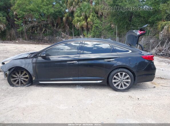 5NPE34AF6GH422875 2016 HYUNDAI SONATA Черный Вид задней части салона