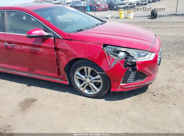 5NPE34AF6JH644260 2018 HYUNDAI SONATA Красный Вид спереди