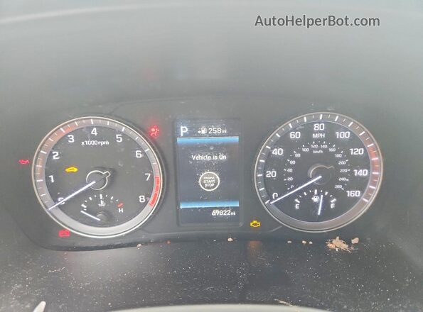 5NPE34AF6JH652293 2018 HYUNDAI SONATA Белый Вид щитка приборов